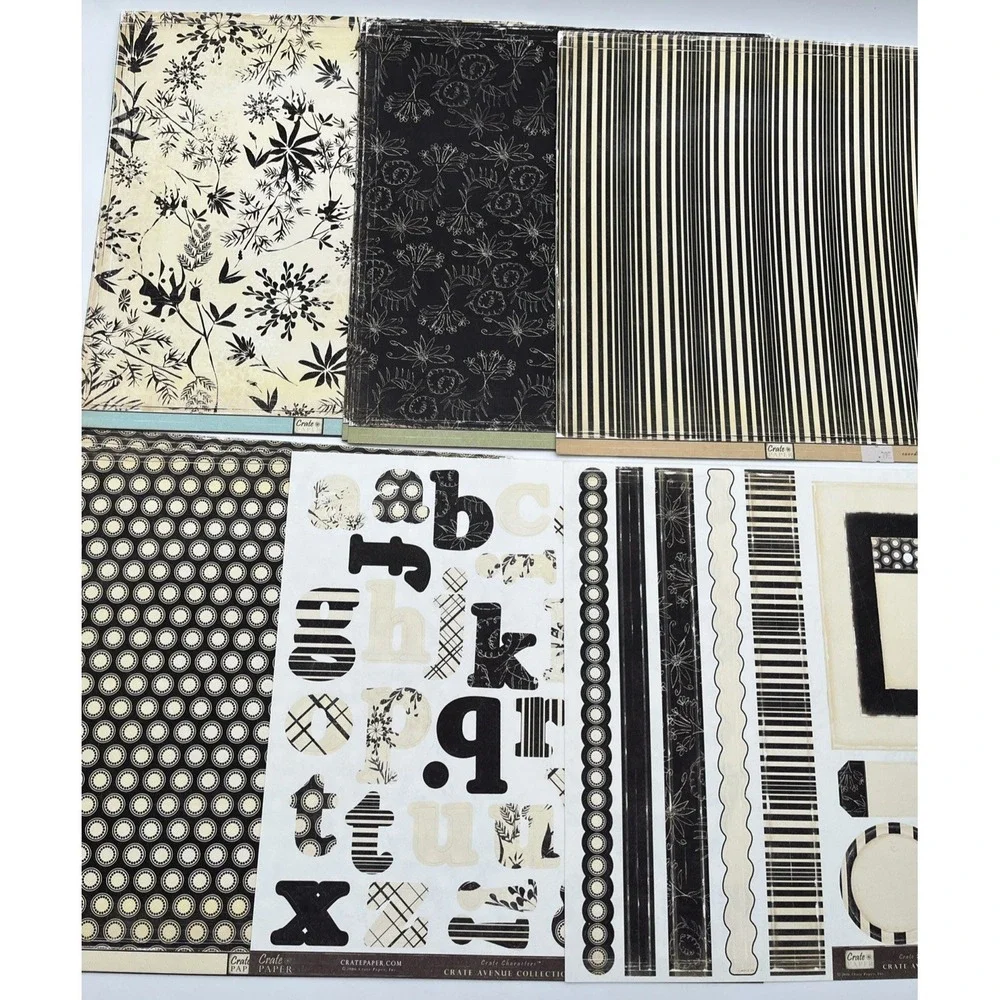Vintage Crate Paper Crate Avenue 19 Pc 12x12 Scrapbook Paper & Die Cuts